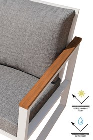 Resim Avvio Yasemin 2 Lİ Balkon, Bahçe, Cafe - Metal Kanepe Koltuk(YIKANABİLİR KILIF 