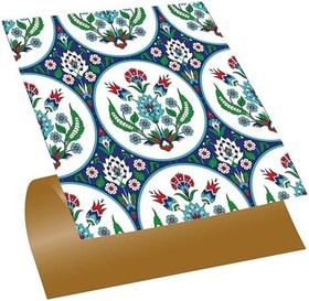 Resim Tink Kendinden Yapışkanlı Zemin Duvar Sticker, Fayans Kaplama PVC Karo Metraj Çini Desenli 30x30 cm (4 Adet / 0,36 m²) 