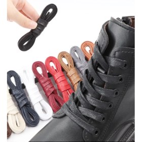 Resim Foottab 100 cm Yassı Mumlu Ayakkabı Bağcığı, Casual, Bot, Klasik ve Spor Ayakkabılar İçin Bağcık, 1 Çift 