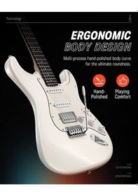 Resim Donner Dst-152 Full-size St Elektro Gitar Seti Beyaz 