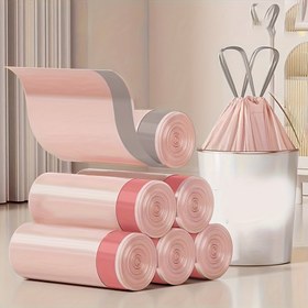 Resim Buz Kirpik Tozu Bağcıklı Stil Ev Mutfak, Yatak Odası, Yurt Evrensel Çöp Torbası, Evcil Hayvan Çöp Torbası 50 adet/100 adet Tek Parça Set 
