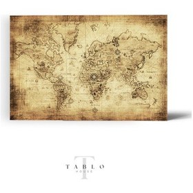 Resim Vintage Ahşap Harita Afrika 8mm 