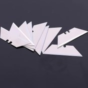 Resim 20 adet Trapezoid Kesme Bıçağı, Metal Manuel Planya Bıçağı, Değiştirilebilir Çok Fonksiyonlu Bıçak, Kendin Yap Trapezoid Bıçak Seti 
