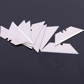 Resim 20 adet Trapezoid Kesme Bıçağı, Metal Manuel Planya Bıçağı, Değiştirilebilir Çok Fonksiyonlu Bıçak, Kendin Yap Trapezoid Bıçak Seti 