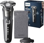 Resim Philips Shaver Series 5000 elektrikli ıslak ve kuru tıraş makinesi, karbon grisi, 1 entegre katlanabilir düzeltici, yumuşak çanta, koruma kapağı ve şarj istasyonu (model S5887/13) 