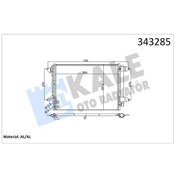 Resim Kale 343285 Klima Kondenseri Jetta 10 582x378x16 Al/brz 5c0820411e-5c0820411f 