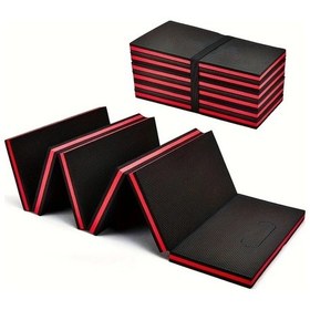 Resim Sunshine022 Kırmızı Siyah Pmmj Katlanır Mekanik Mat Kalın Eva Dizlik Garaj Tamir Fitness 