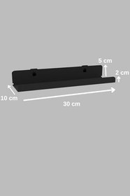 Resim Risingmaber 3M Ultra Güçlü Yapışkanlı Siyah Mutfak&Banyo Rafı, Çok Amaçlı Organizer Raf MT95S 