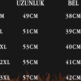 Resim Alevli Siyah Beyaz Şort - M / Beyaz 