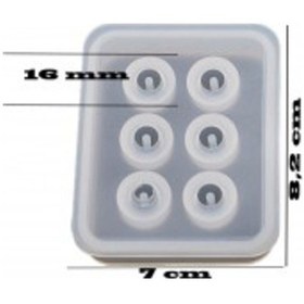 Resim Epoksi Silikon Kalıp Dişli Motifli Bardak Altlığı Kalıp 14.5 Cm 4 Lü Şeffaf 