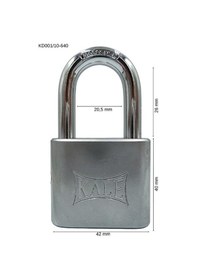 Resim Kale Kd001/10-640 Prinç Asma Kilit 40 Mm Nikel Kaplamalı 