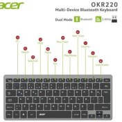 Resim Acer OKR220 Siyah Multidevice Dual Mode 2.4ghz Bluetooth Klavye (Smart Tv)(Android) 