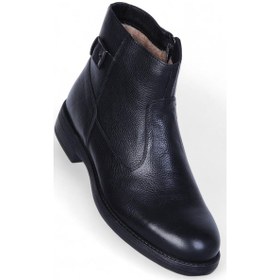 Resim Burç 02386 Siyah Erkek Deri Kürklü Bot Siyah 