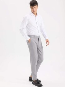 Resim DeFacto Tailored Fit Normal Kesim Düz Paça Her Yöne Esneyen Yazlık Kumaş Pantolon 