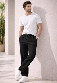 Resim TheSeason Erkek Beli Lastikli Rahat Kesim Jogger Pantolon 