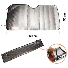 Resim By Nevser® 120*55 cm Ambalajlı Vantuzlu Araç Içi Ön Cam Perdesi Katlanabilir Güneşlik 