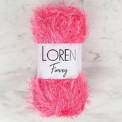 Resim Loren Furry Koyu Pembe El Örgü İpi - RF016 - 34050 