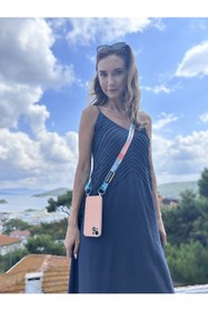 Resim Bonnie&Chico iPhone 12 PRO Uyumlu Çapraz-Ayarlanabilir Lily Telefon Askısı (pudra kılıflı) 