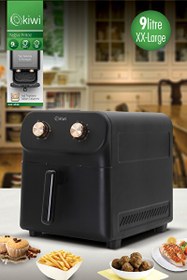 Resim Kiwi KAF-5559 9 L Yağsız 60 Dk Zamanlayıcılı Fritöz & Airfryer Siyah 