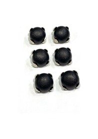 Resim Siyah İtalyan Gümüş Çerçeveli / Ceket Ve Hırka Düğmesi / 1,8 Cm / Bmb01 