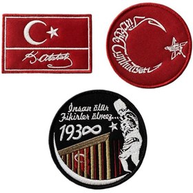 Resim Ex Patch Atatürk 10 Kasım Peç Seti 8 X 5 Cm 