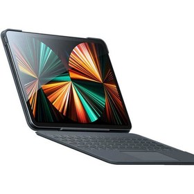 Resim Benks KB02 iPad Pro 12.9 5. Nesil M1 2021 Uyumlu Kablosuz Klavyeli Kılıf Bluetooth Trackpad Keyboard 