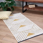 Resim MarkaEv Triangle Şönil Halı - Bej - 80x150 cm 