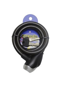 Resim T.concept Lock Dayanıklı Güçlendirilmiş Çelik Halat Anahtarlı Bisiklet Kilidi 12x120 Cm Siyah 