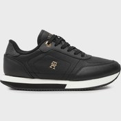 Resim Tommy Hilfiger Kadın / Kız Marka Logolu Şık Tasarımlı Günlük Kullanıma Uygun Siyah Sneaker FW0FW0828 