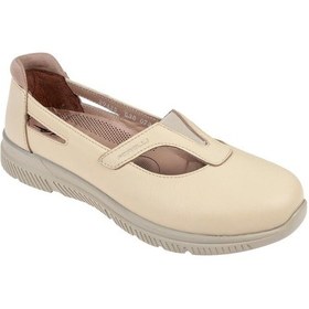 Resim Forelli Hakiki Deri Comfort Kadın Ayakkabı For-sole Bej Bej 