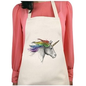 Resim Unicorn Baskılı Su İtici Özellikli Mutfak Önlüğü 