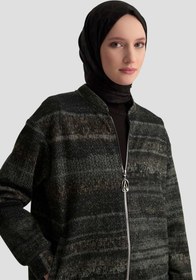 Resim Armine TREND Yeni Sezon Hakim Yaka Cepli Desenli Hırka 