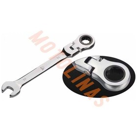 Resim Açık Ve Mafsallı Cırcır Kombine Anahtar 13mm İthal - Servis&tamir 