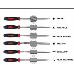 Resim Genel Markalar 6 Pcs Mini Eğe Seti - 6 Parça Hobi Ve İnce İşçilik Eğe Seti (14cm) 