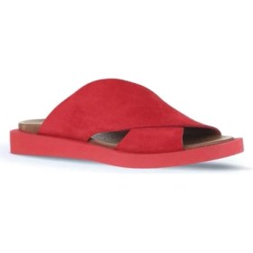 Resim Bueno Shoes Kırmızı Alf Süet Kadın Düz Terlik 01WA5405 01WA5405 