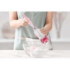 Resim BabJem Süngerli Biberon Fırçası Pembe - Pembe / STD 