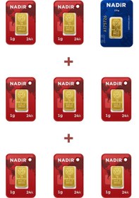Resim Nadir Gold 24 Ayar 10,5 Gram Külçe Altın 1 Adet 2,5 Gram Külçe Altın + 8 Adet 1 Gram Külçe Altın 
