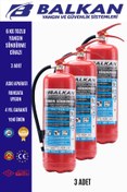 Resim Balkan Ticaret 6 kg tozlu yangın söndürme cihazı 3 adet 