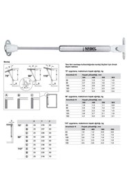 Resim Nobel Dolap Amortisörü Gazlı Piston Kapak Hidroliği (27 CM 100N) 4 Adet 