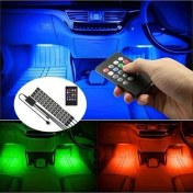Resim Trendooze Turcoshop11 4 Bölümlü Usb Müzik Synchroniz Rgb 48 Led Araç İçi Işık Takımı 