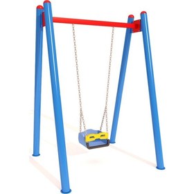 Resim Park Salıncak Tekli, Klasik Salıncak Modeli, Standart Korkuluklu Koltuk-105 