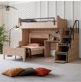 Resim Ranza, Polo Çift Kişilik Çalışma Masalı Ceviz Ranza 90 X 190 CM 