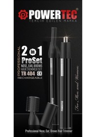 Resim Powertec TR-404 Burun Kulak Kaş Şekillendirici Proset Tıraş Makinesi 