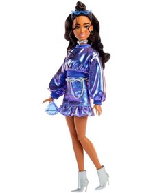 Resim Barbie Deluxe Style Stil İkonu Bebek Metalik Mavi Üst Ve Etekli Jfp42 