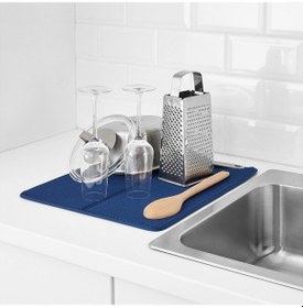 Resim Bulaşık Kurutma Örtüsü, Koyu Mavi, 44x36 Cm, Nysköljd 