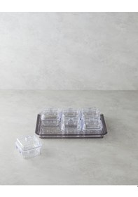 Resim English Home Axel Akrilik 6 Bölmeli Kahvaltılık 25x35 Cm Antrasit Antrasit 