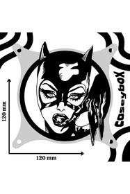 Resim Caseybox Batman-Catwoman 120x120 mm Siyah Çerçeveli Pc Masaüstü Bilgisayar İkili Fan Kapağı 