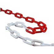 Resim Plastik Zincir Kırmızı Beyaz Trafik Duba Bariyer Zinciri 5 Metre 