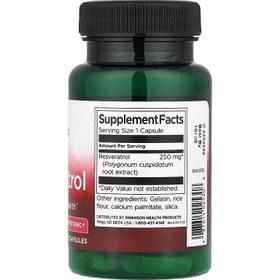 Resim Swanson Resveratrol 250 mg 30 Capsules 