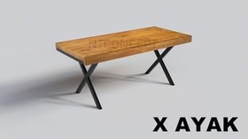 Resim NTConcept Veni Doğal Ahşap Yemek Masası - AMZ-maym0060 (85 x 200 cm) 